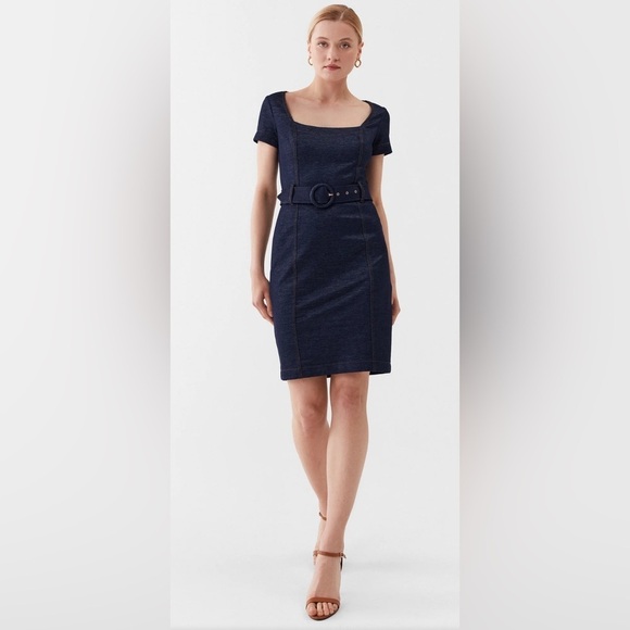 Guess Day Dress Dark Blue Bodycon #6927 - Picture 2 of 7